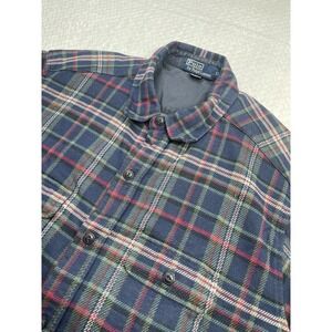 Polo ‎ Ralph Lauren Shirt Men's Size XL Cotton Plaid Flannel Heavyweight Outdoor